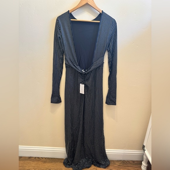 We Wore What Backless Crystal Spandex Gown Size 2 New - Picture 6 of 6